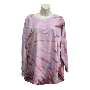 Jane and Delancey lavender Tie-Dye Scoop Neck Pullover sweatshirt size 1X